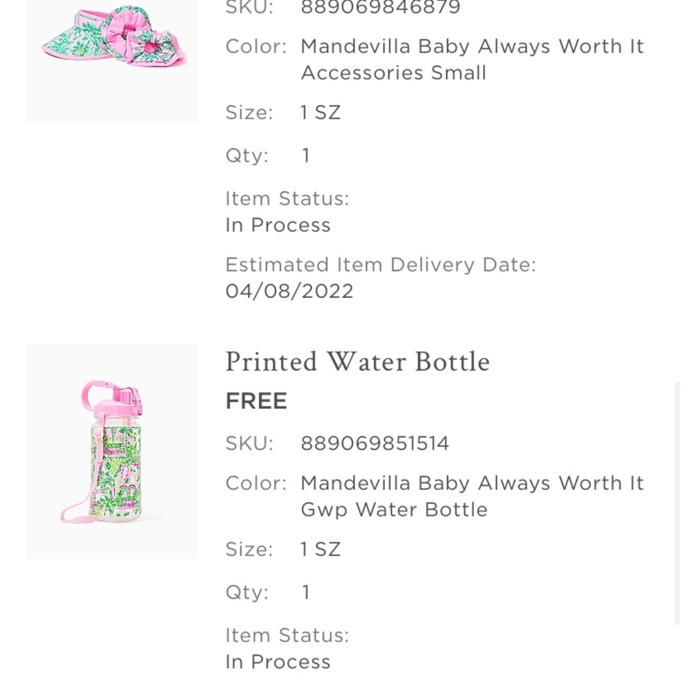 BNIP Lilly Pulitzer GWP- XL Water Bottle & Carrying Strap - Picture 9 of 10